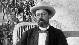 Anton Chekhov, politely refraining from use of a mobile device